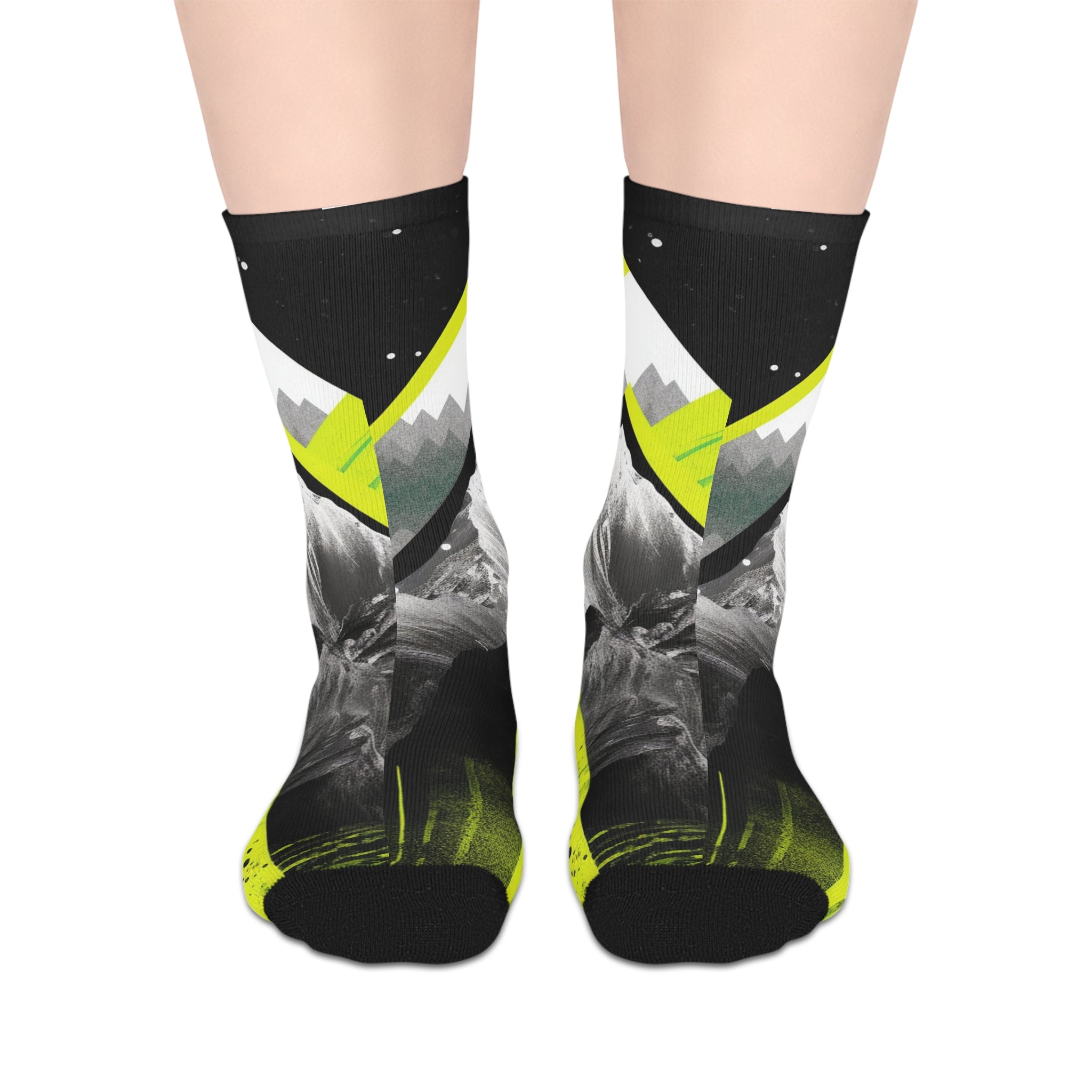 Neon Trail Crew Socks – Mountain Bike Graphic Performance Socks