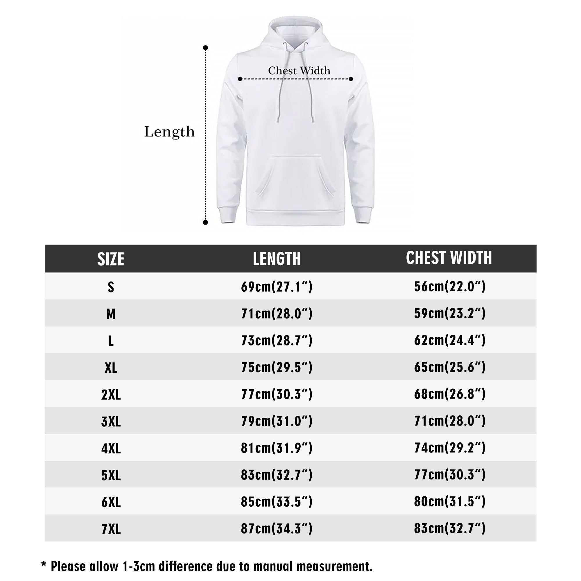 Mens All Over Print Basic Hoodie