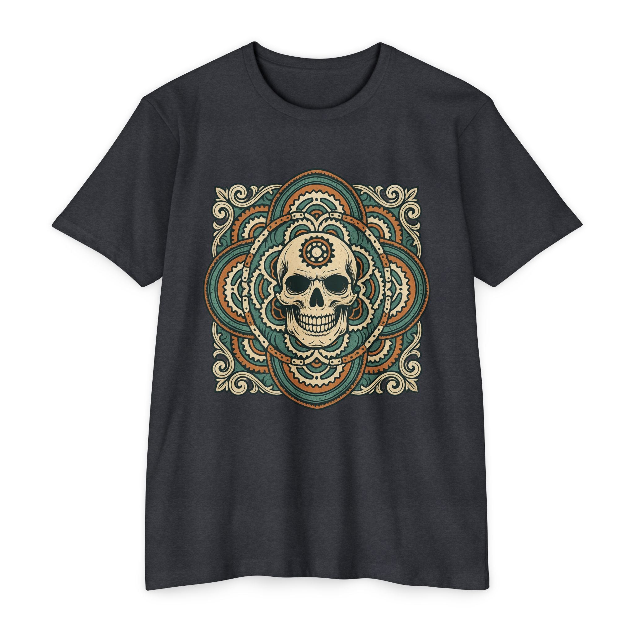 Mandala Skull Mountain Bike Style Shirt