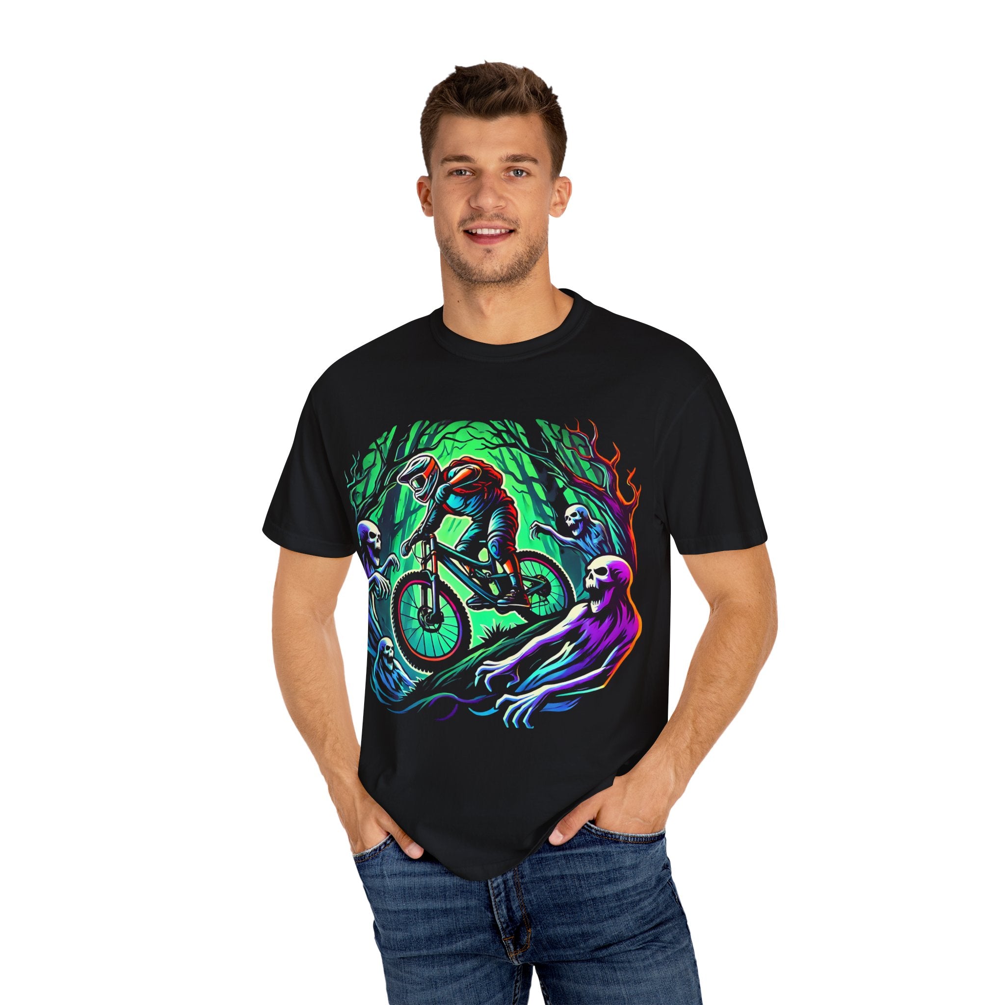 Single Track Dreamer Men's Ghost Mountain Biking T-Shirt
