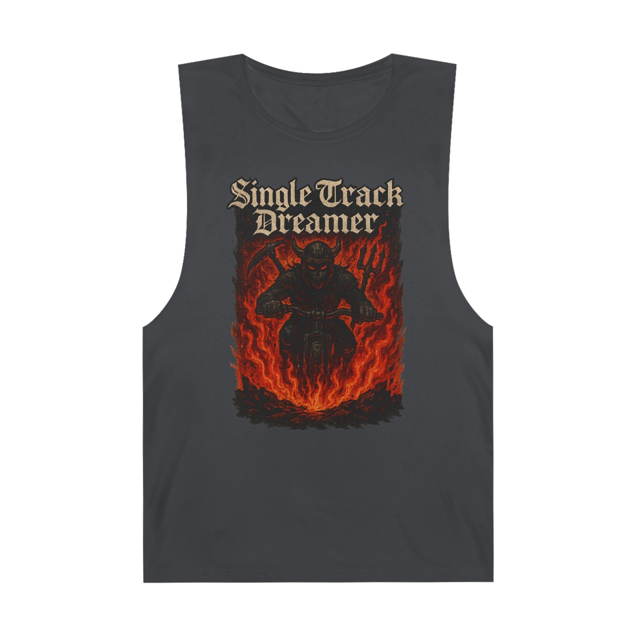 Men's Single Track Dreamer Tank - Edgy Mountain Bike Graphic Tee