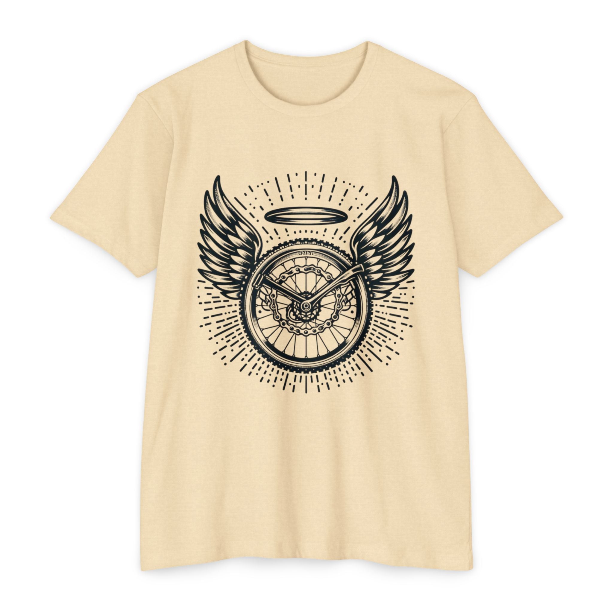 Mountain Bike Angel Wheel T-Shirt – Wings & Halo MTB Tee