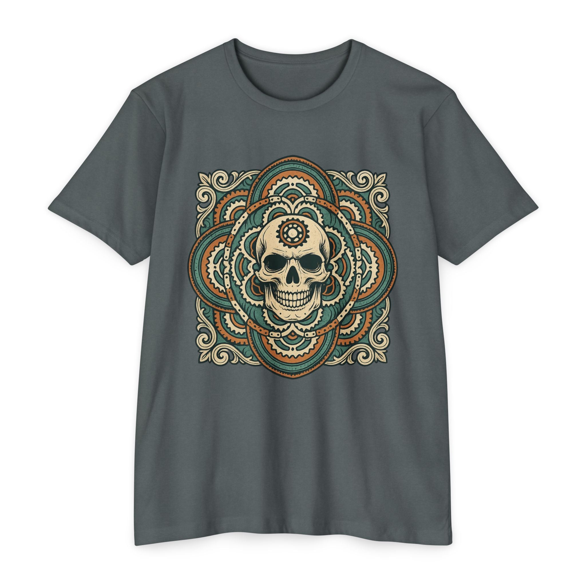 Mandala Skull Mountain Bike Style Shirt