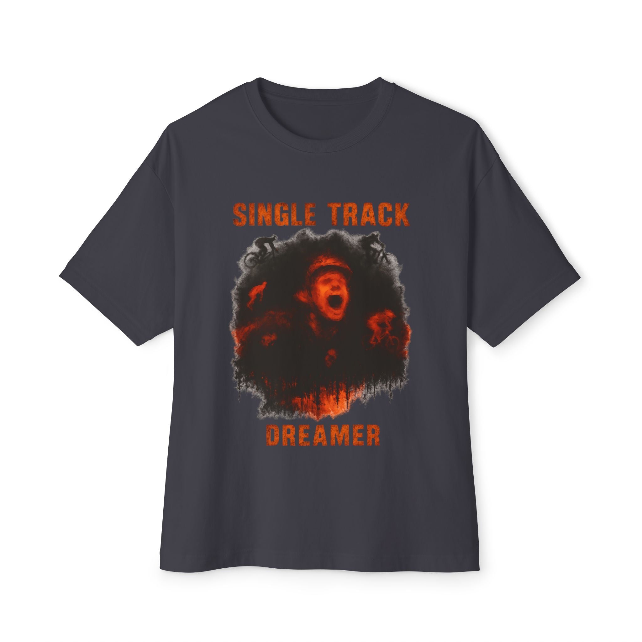 Single Track Dreamer Oversized Tee - Men's Graphic T-Shirt for Mountain Bikers