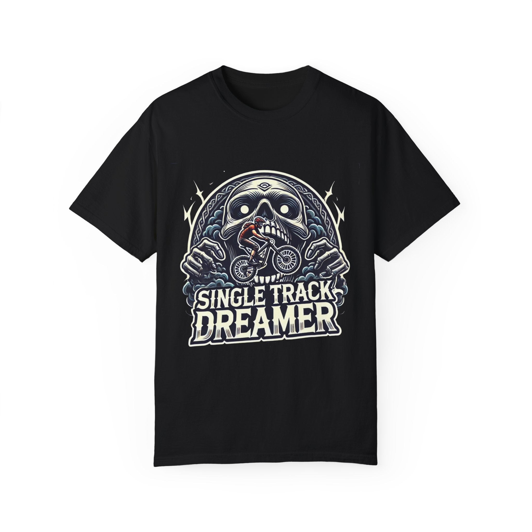 Men's Single Track Dreamer T-shirt - Bold Graphics Unisex Garment-Dyed Tee
