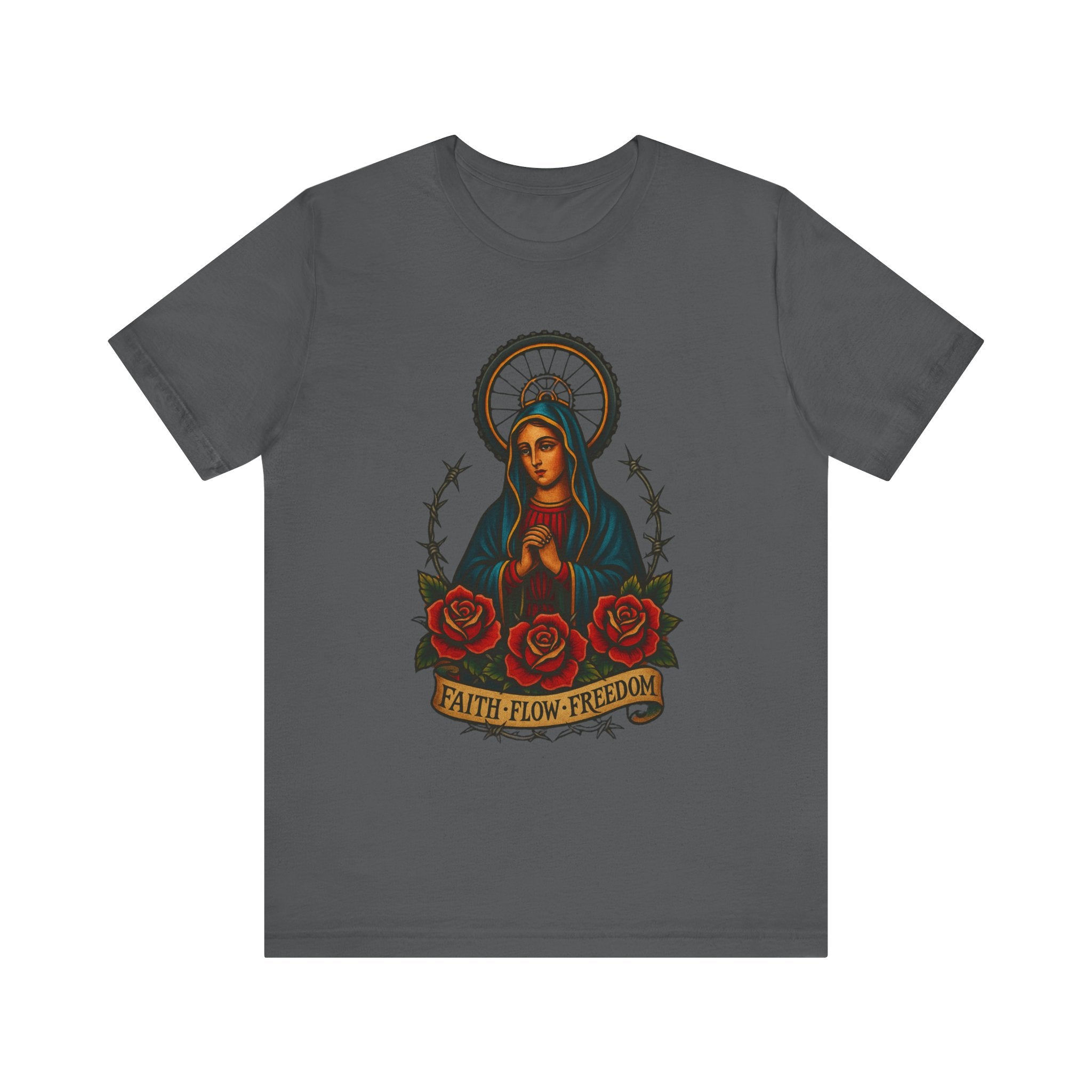 Faith Flow Freedom Men's Short Sleeve Tee - Inspirational Graphic T-Shirt