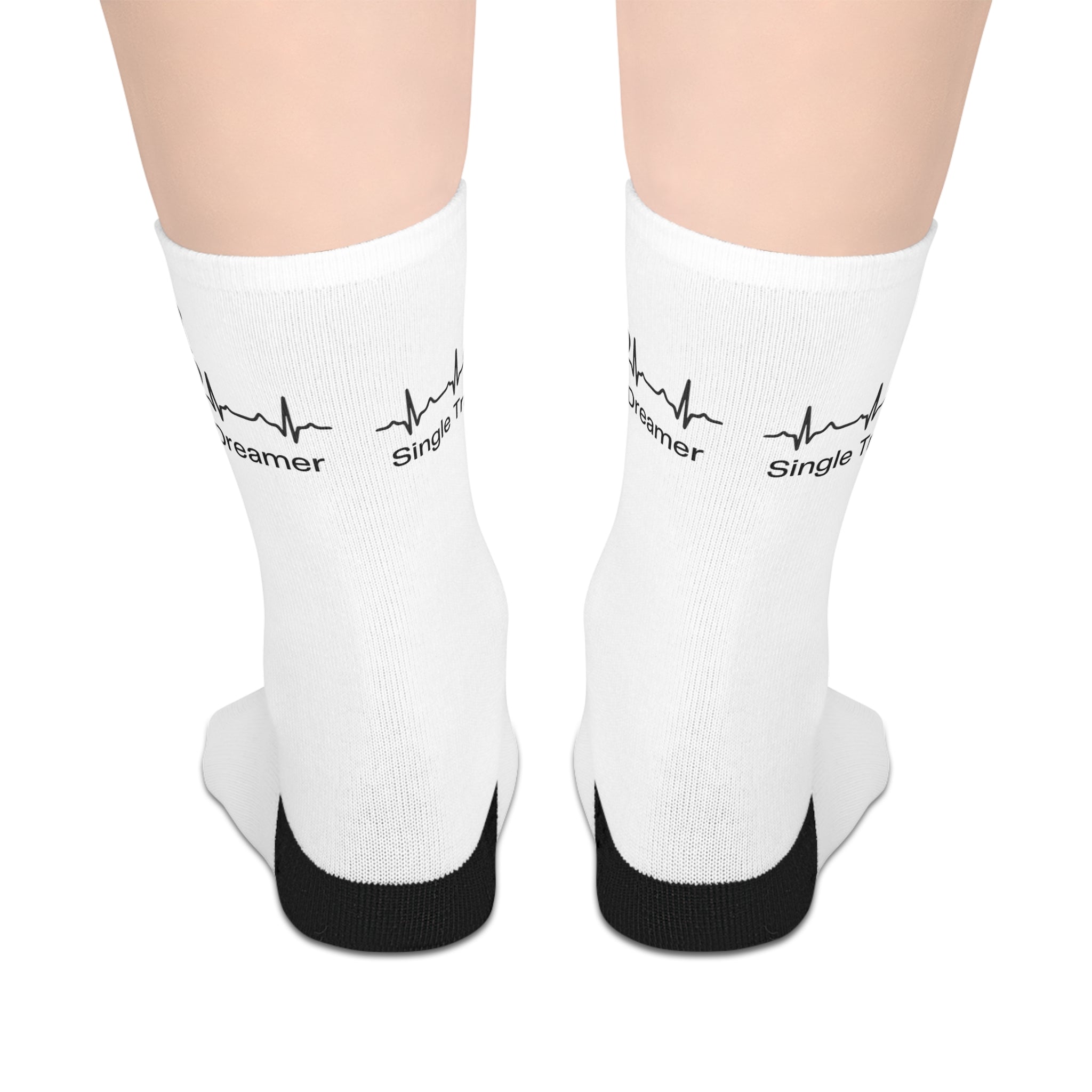 Single Track Dreamer MTB Heartbeat Crew Socks – Mountain Bike Riding Socks
