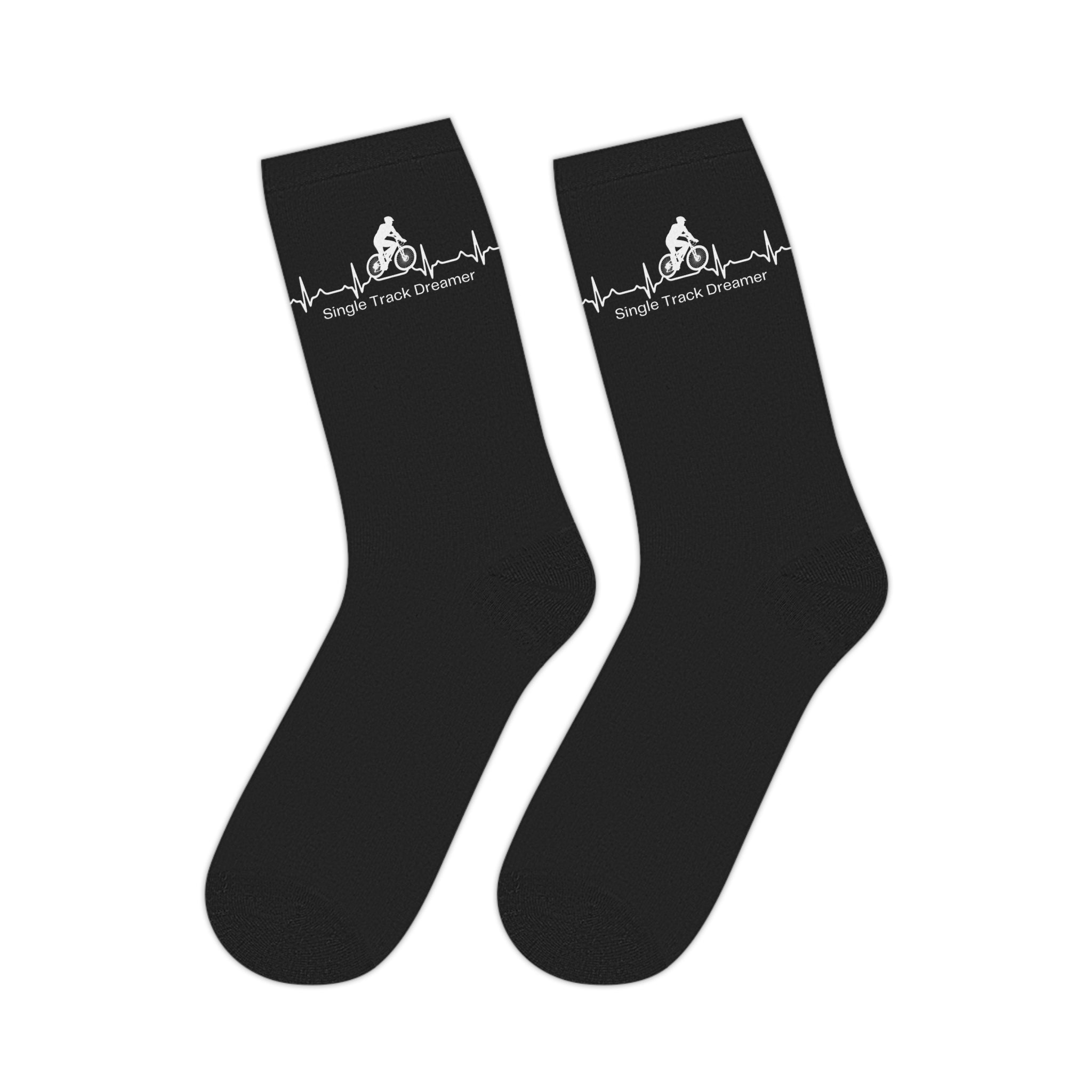 Single Track Dreamer Heartbeat | Custom Crew Socks