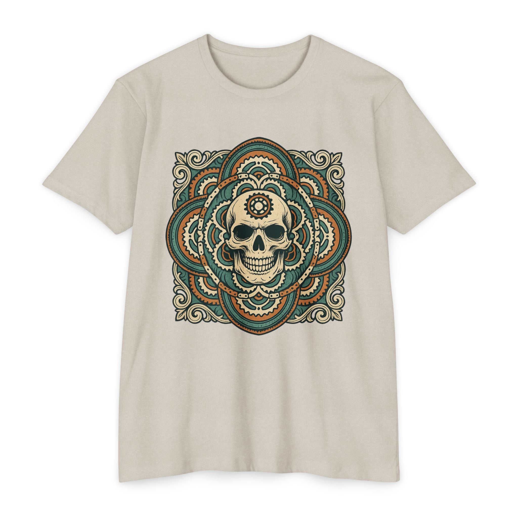 Mandala Skull Mountain Bike Style Shirt