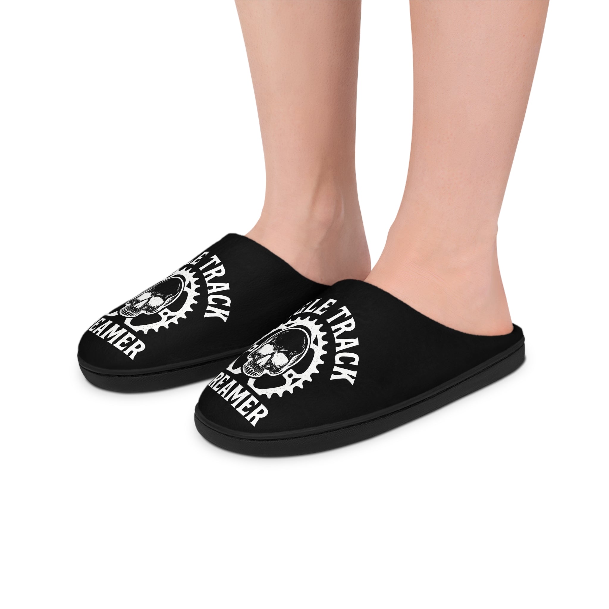 Single Track Dreamer MTB Indoor Slippers – Flannel Fleece Comfort with Rider Attitude