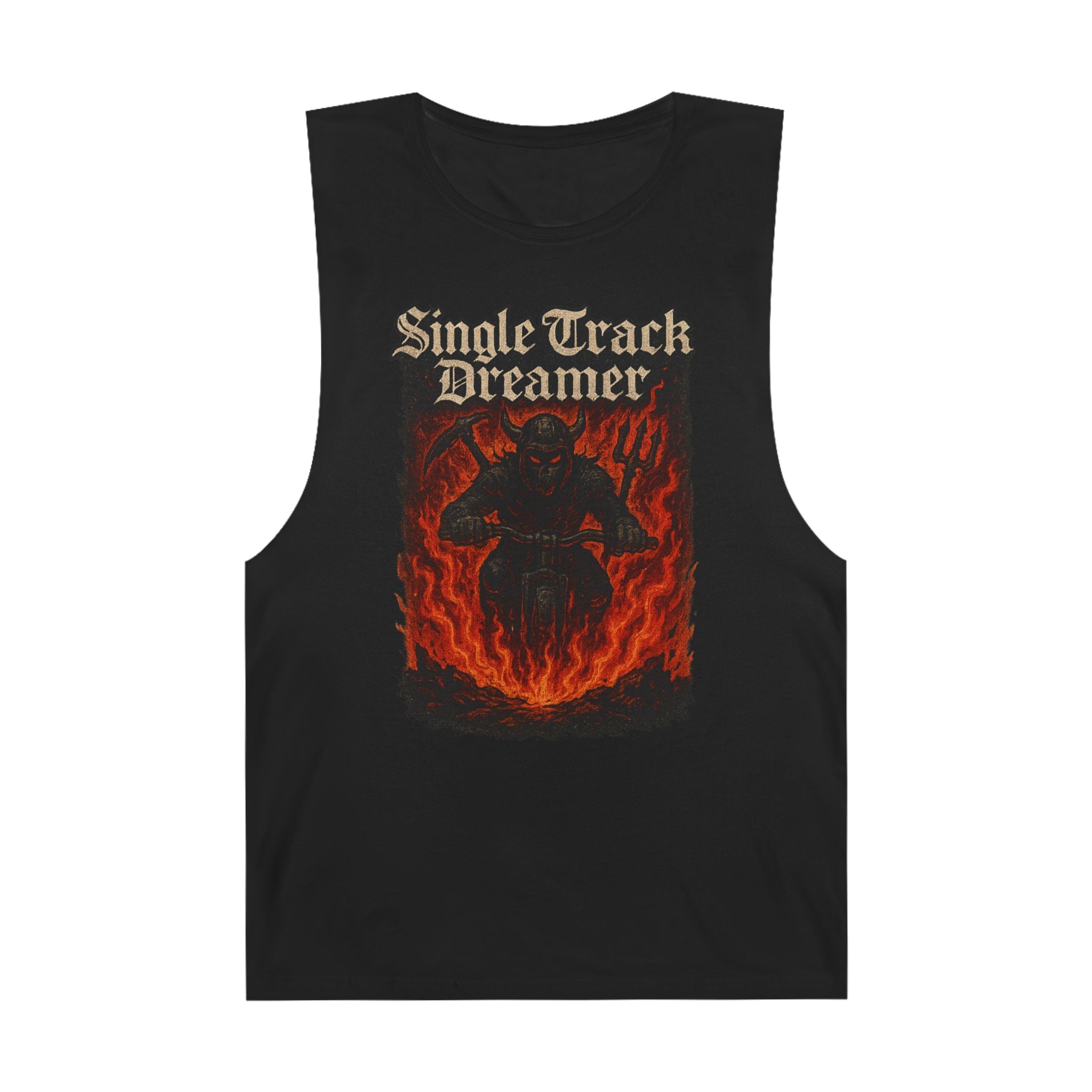Men's Single Track Dreamer Tank - Edgy Mountain Bike Graphic Tee