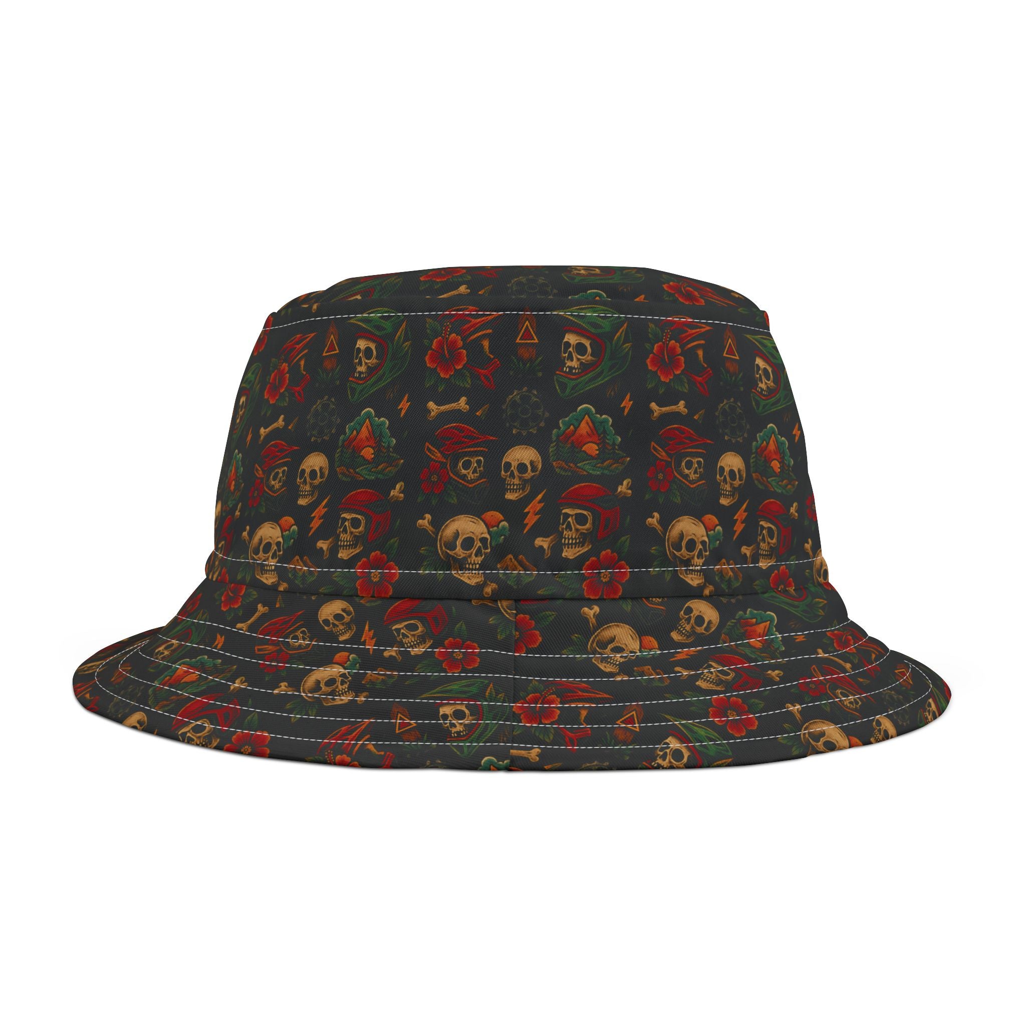 Edgy Skull Bucket Hat - Perfect for After Rides