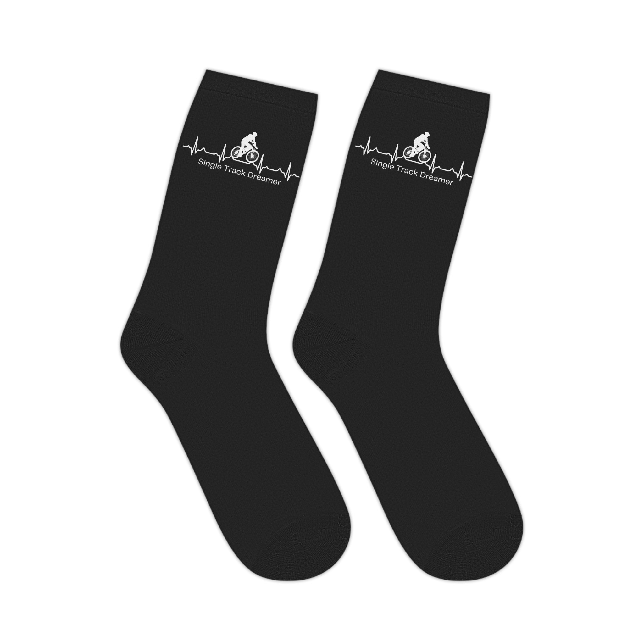 Single Track Dreamer Heartbeat | Custom Crew Socks