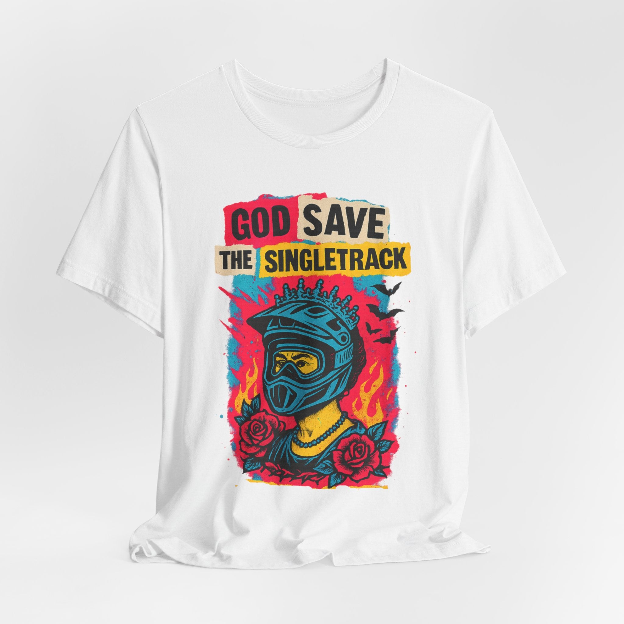 God Save The Singletrack - Men's Jersey Tee for Mountain Bikers