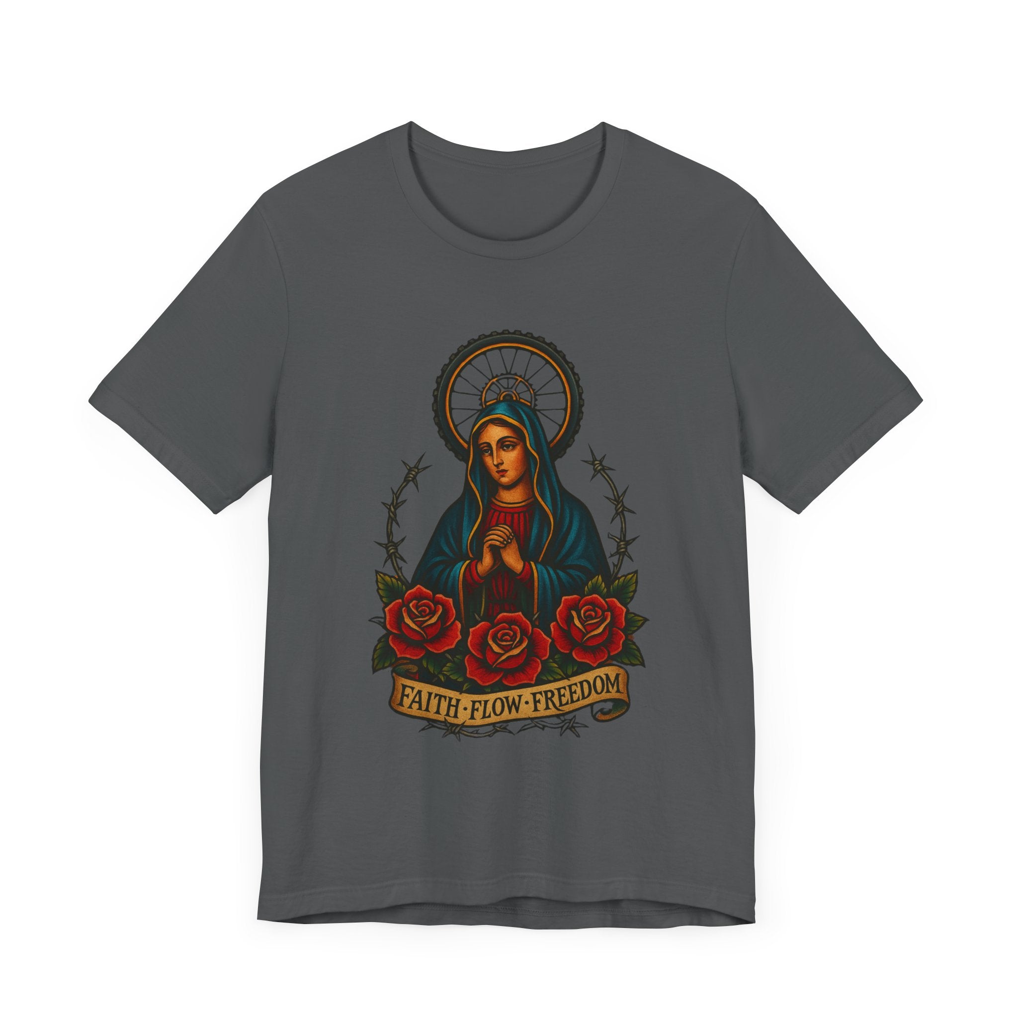 Faith Flow Freedom Men's Short Sleeve Tee - Inspirational Graphic T-Shirt