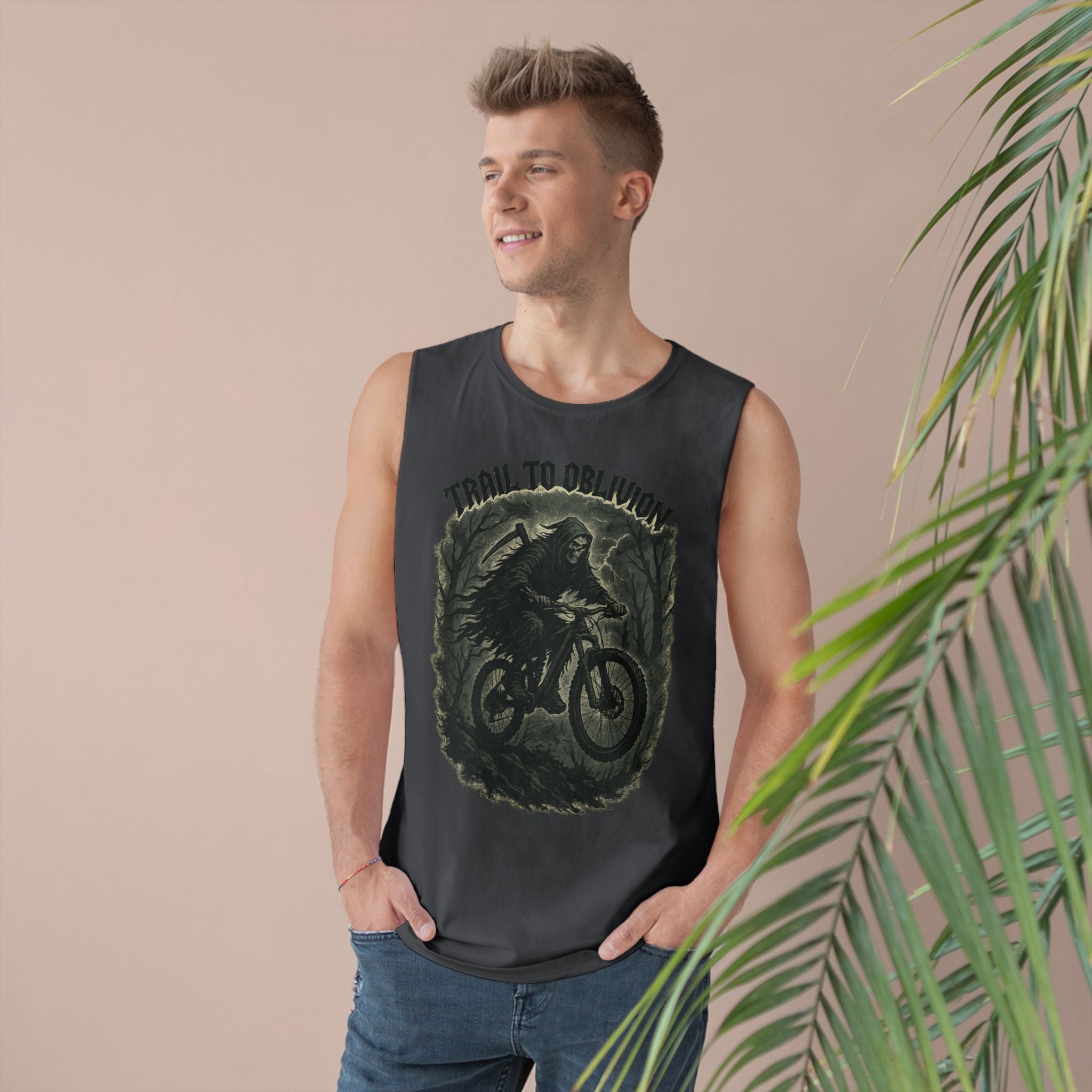 Trail to Oblivion Men's Tank - Edgy Graphic Workout Sleeveless Tee