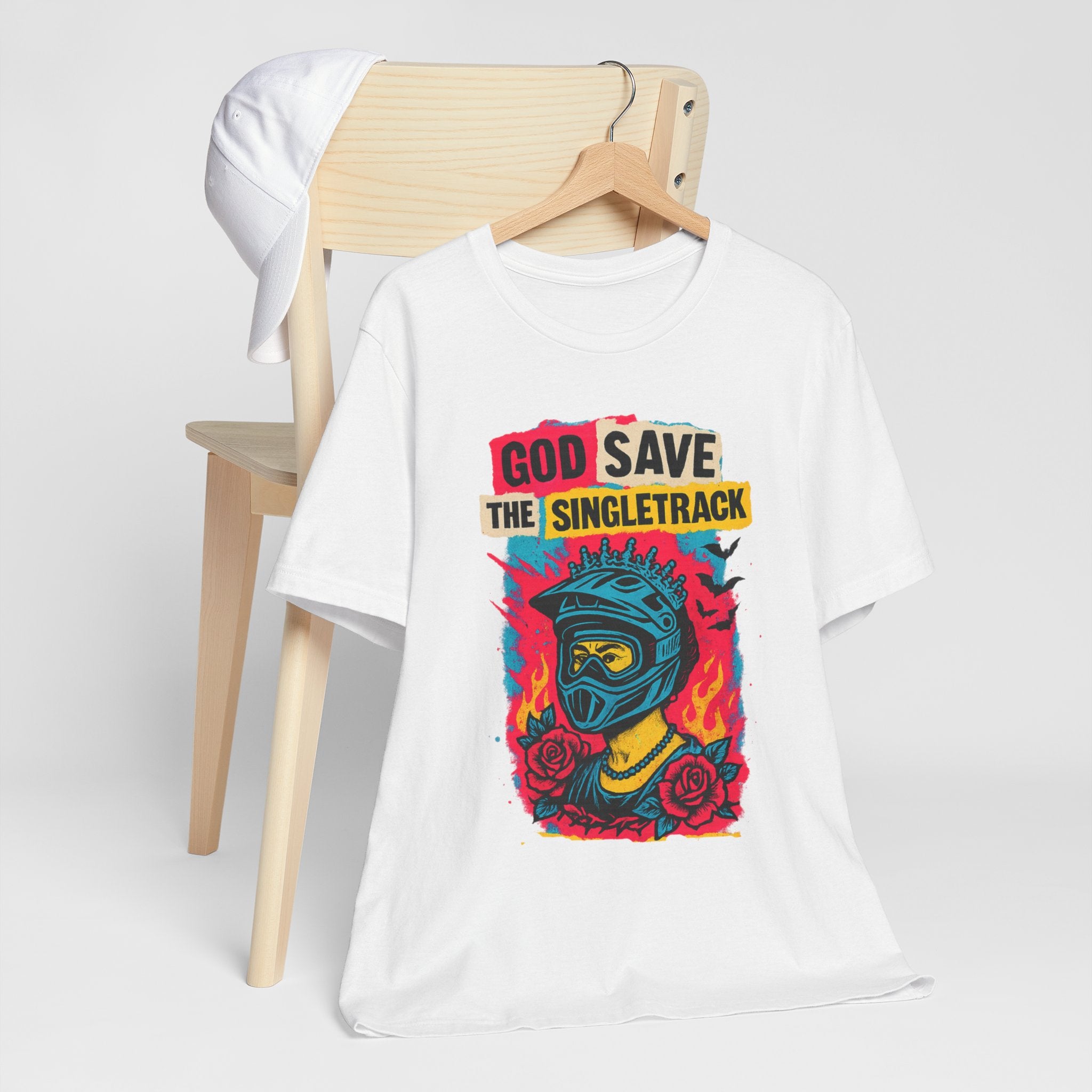 God Save The Singletrack - Men's Jersey Tee for Mountain Bikers