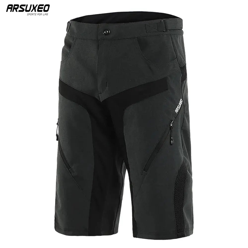 a picture of a black shorts with a zipper on the side