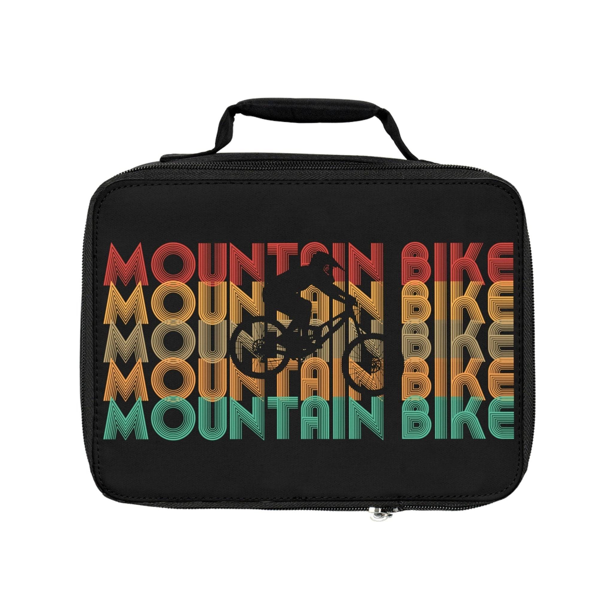 LUNCH BAG | MOUNTAIN BIKE RETRO | BLACK | INSULATED - Single Track Dreamer