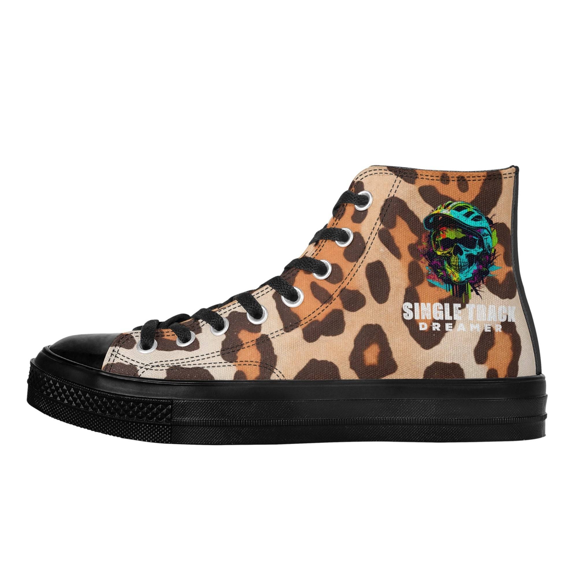 MEN'S CANVAS CONVERSE | LEOPRAD PRINT | BLACK | SIZES US 5 - US 11 - Single Track Dreamer