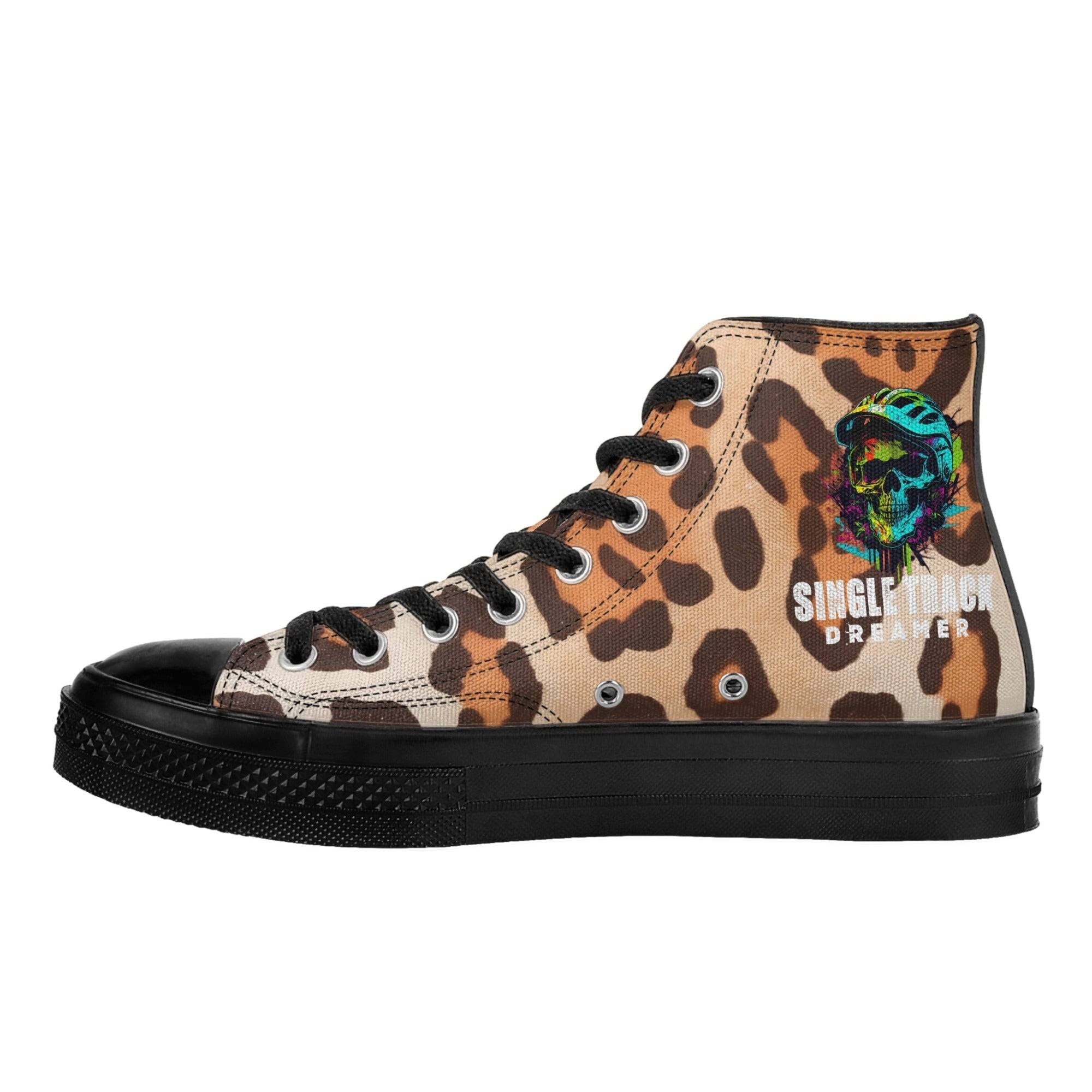 MEN'S CANVAS CONVERSE | LEOPRAD PRINT | BLACK | SIZES US 5 - US 11 - Single Track Dreamer