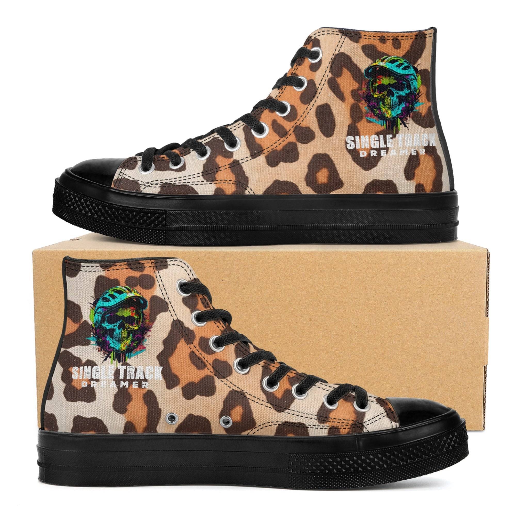MEN'S CANVAS CONVERSE | LEOPRAD PRINT | BLACK | SIZES US 5 - US 11 - Single Track Dreamer