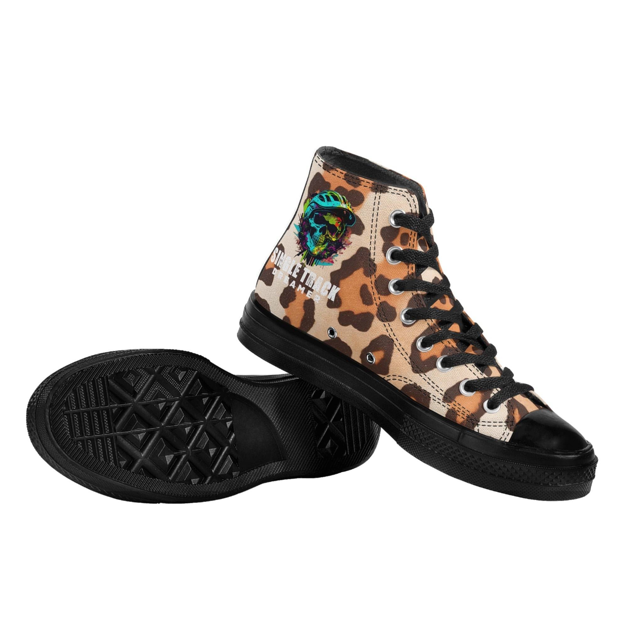 MEN'S CANVAS CONVERSE | LEOPRAD PRINT | BLACK | SIZES US 5 - US 11 - Single Track Dreamer
