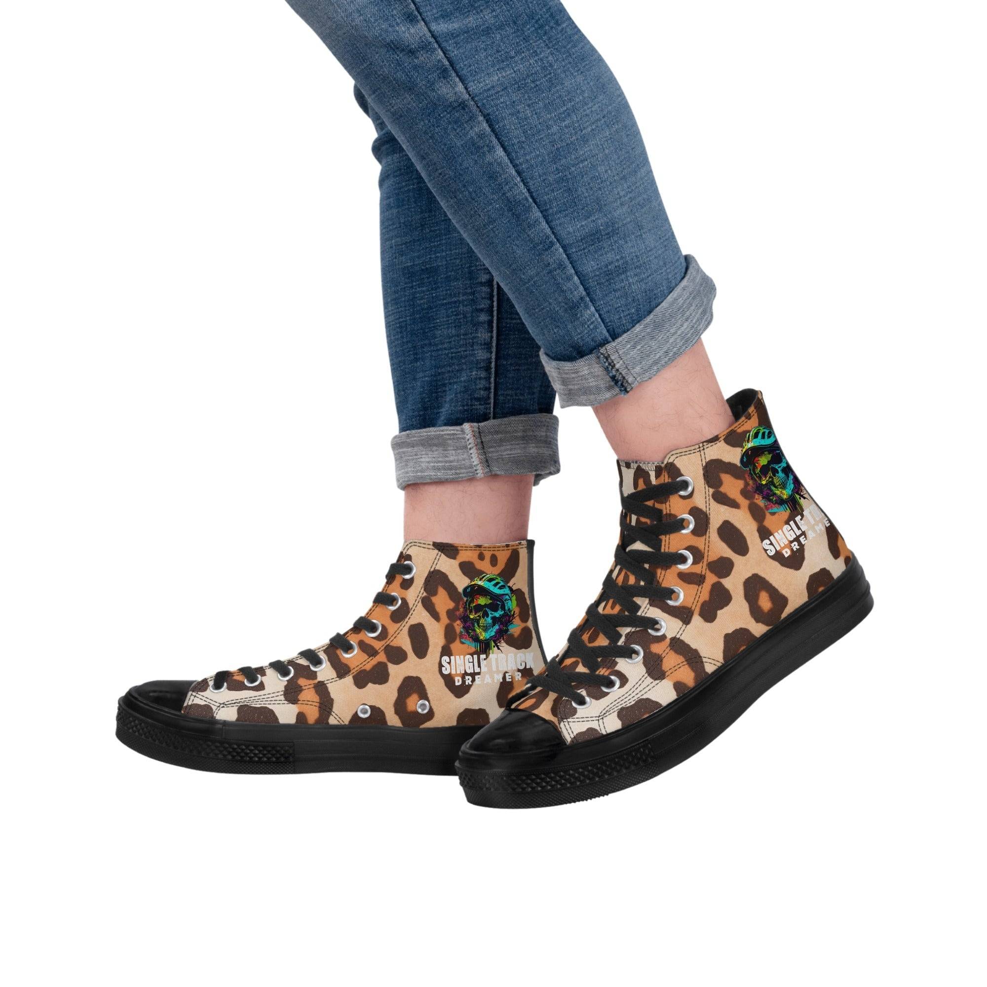 MEN'S CANVAS CONVERSE | LEOPRAD PRINT | BLACK | SIZES US 5 - US 11 - Single Track Dreamer