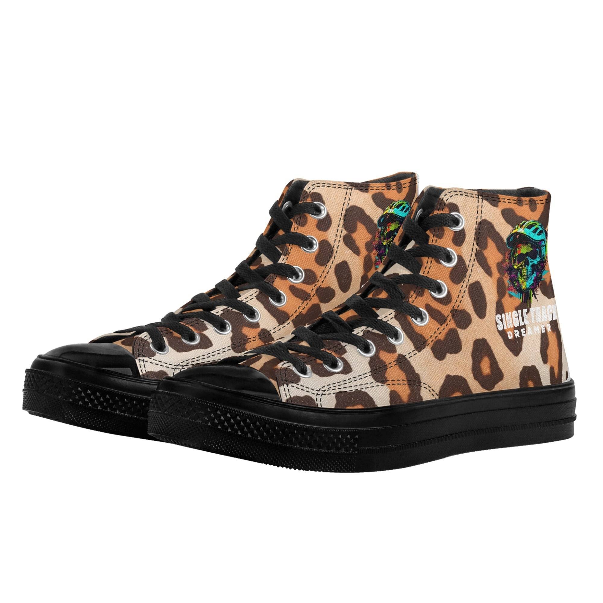 MEN'S CANVAS CONVERSE | LEOPRAD PRINT | BLACK | SIZES US 5 - US 11 - Single Track Dreamer