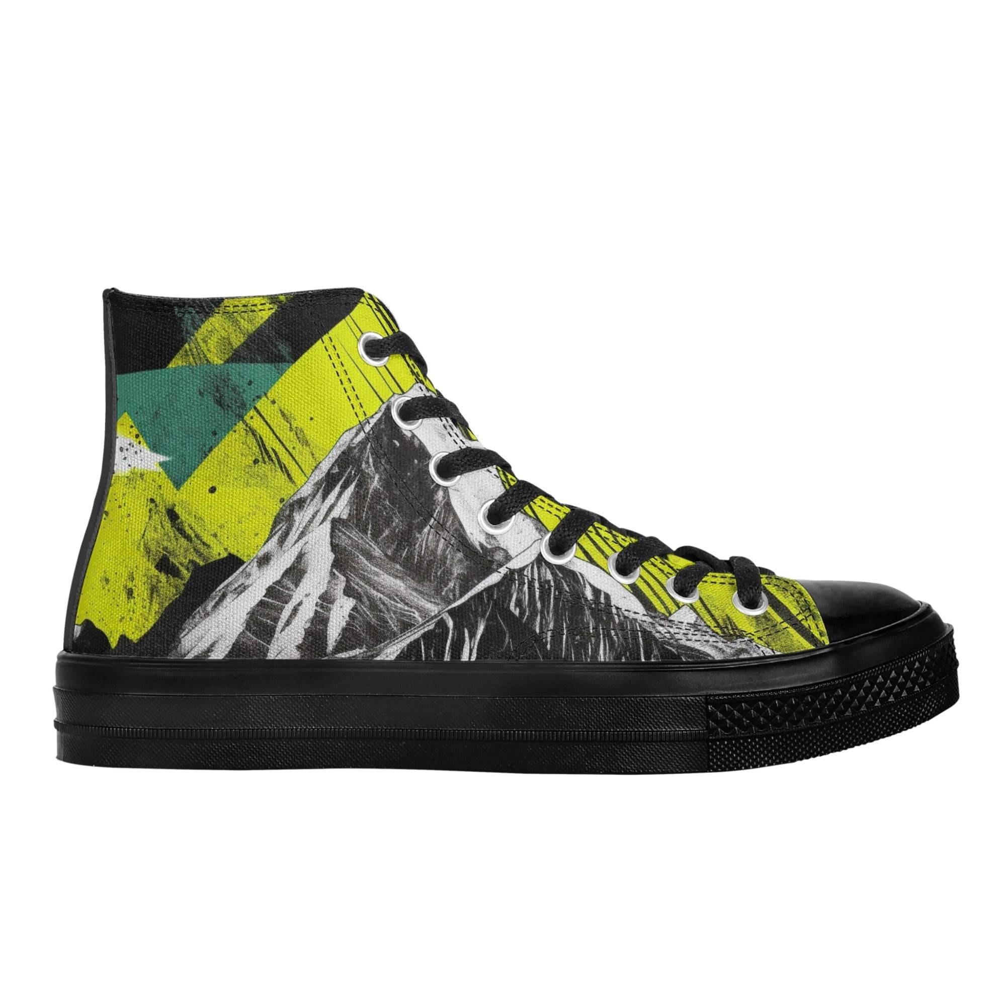 MENS CANVAS CONVERSE SHOES | MOUNTAIN DESIGN | BLACK | US5 - US11 - Single Track Dreamer