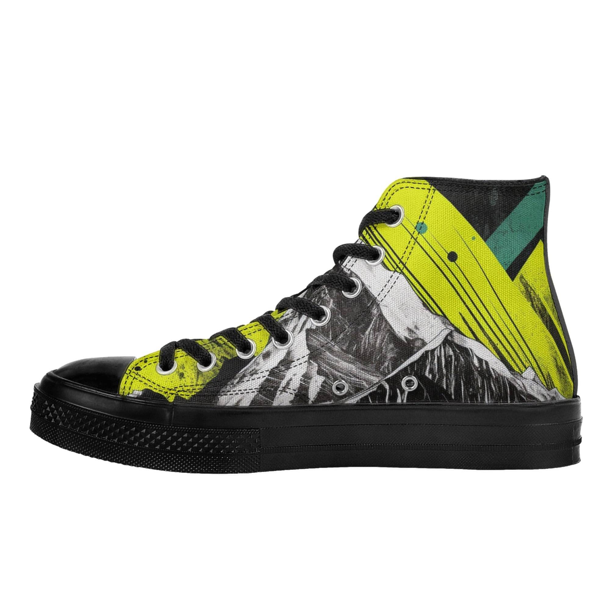 MENS CANVAS CONVERSE SHOES | MOUNTAIN DESIGN | BLACK | US5 - US11 - Single Track Dreamer