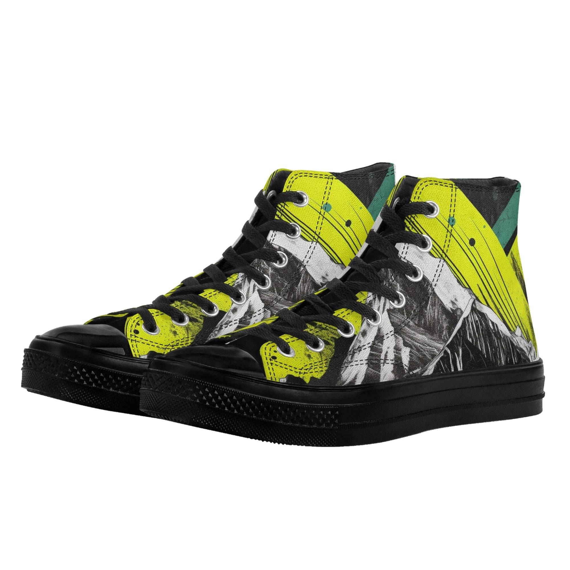 MENS CANVAS CONVERSE SHOES | MOUNTAIN DESIGN | BLACK | US5 - US11 - Single Track Dreamer