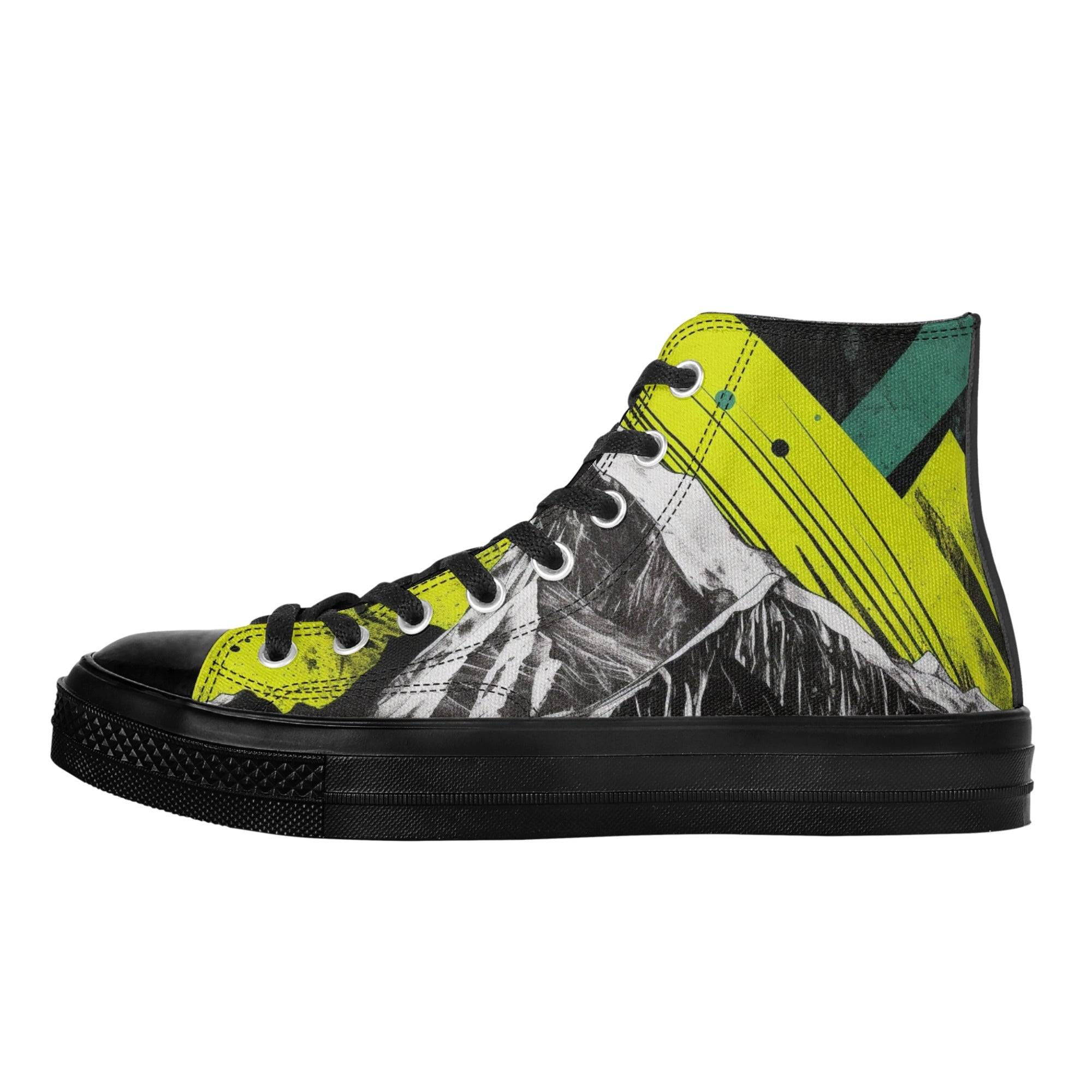 MENS CANVAS CONVERSE SHOES | MOUNTAIN DESIGN | BLACK | US5 - US11 - Single Track Dreamer