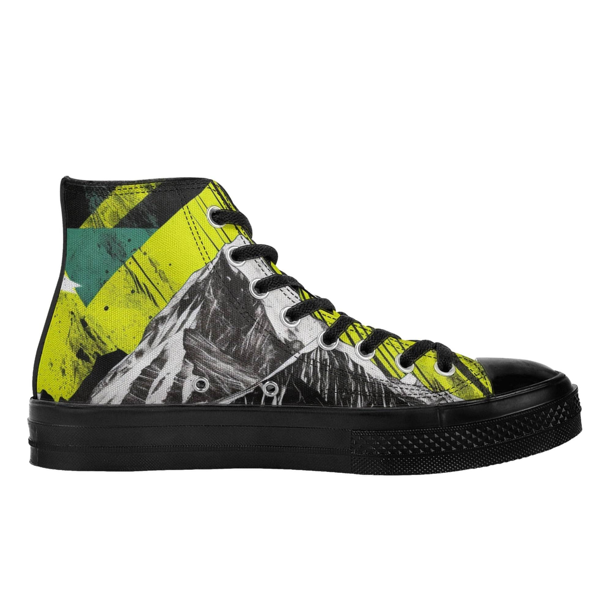 MENS CANVAS CONVERSE SHOES | MOUNTAIN DESIGN | BLACK | US5 - US11 - Single Track Dreamer