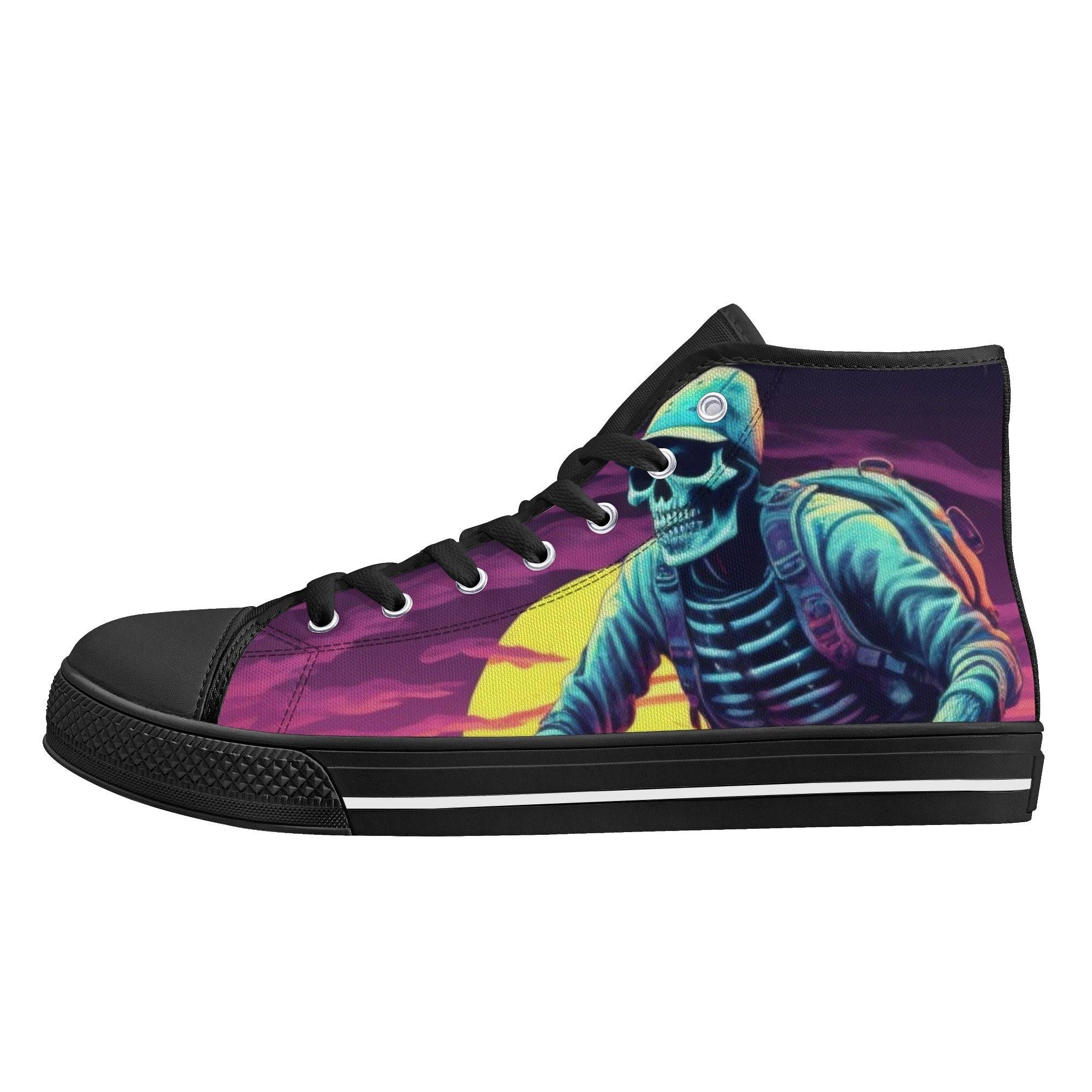 MENS CONVERSE SHOES | SKELETON SUNSET | BLACK | US5 - US12 - Single Track Dreamer