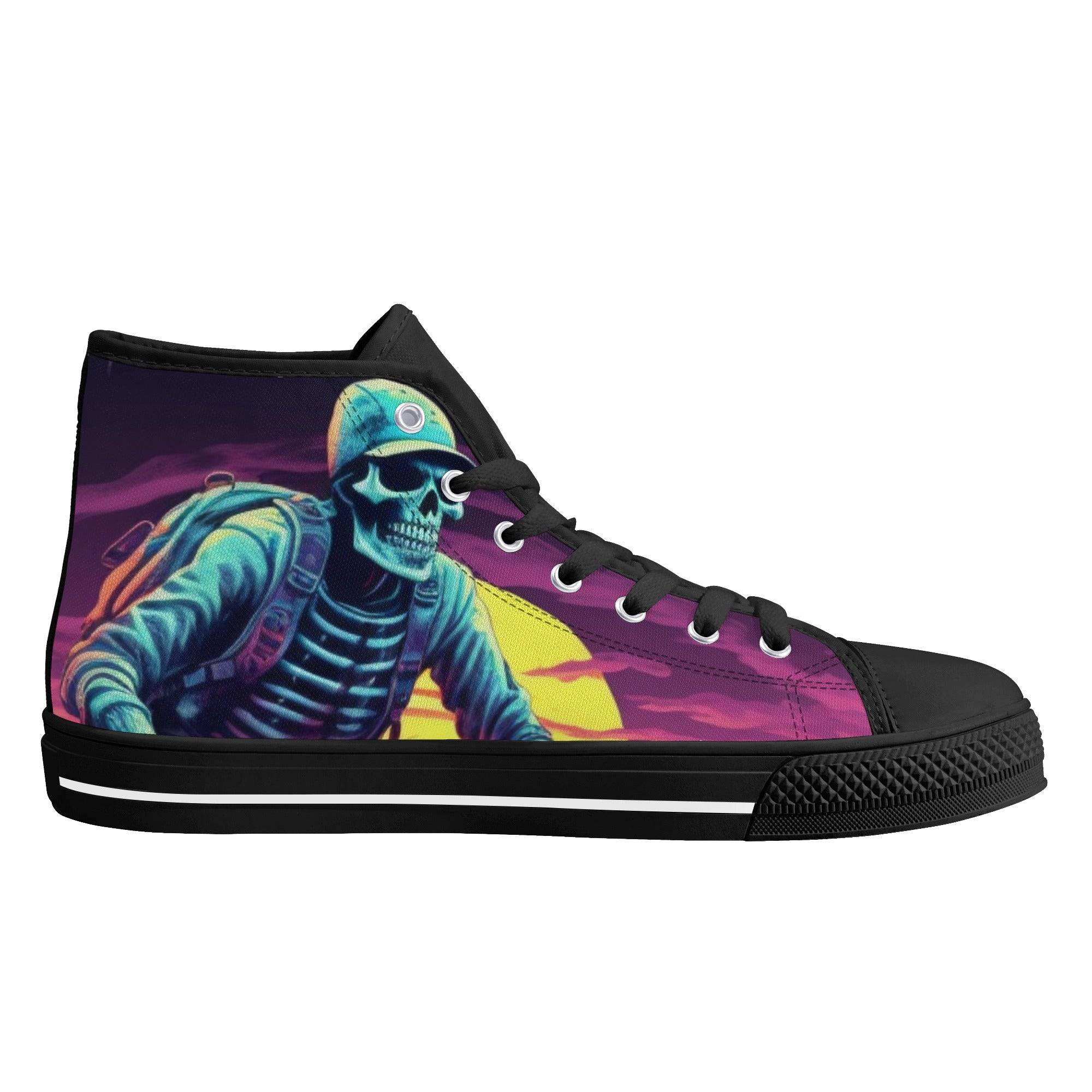 MENS CONVERSE SHOES | SKELETON SUNSET | BLACK | US5 - US12 - Single Track Dreamer