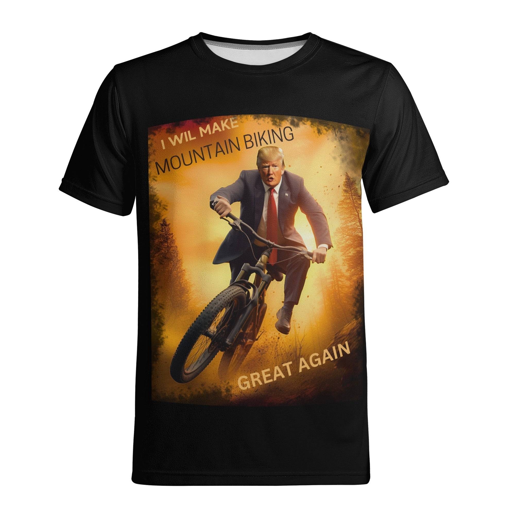 MENS MOUNTAIN BIKE SHIRT | TRUMP | BLACK | XS - 5XL - Single Track Dreamer