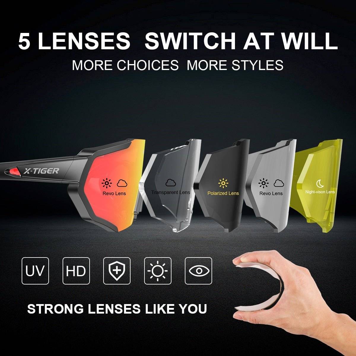 Photochromic Cycling Glasses - Single Track Dreamer