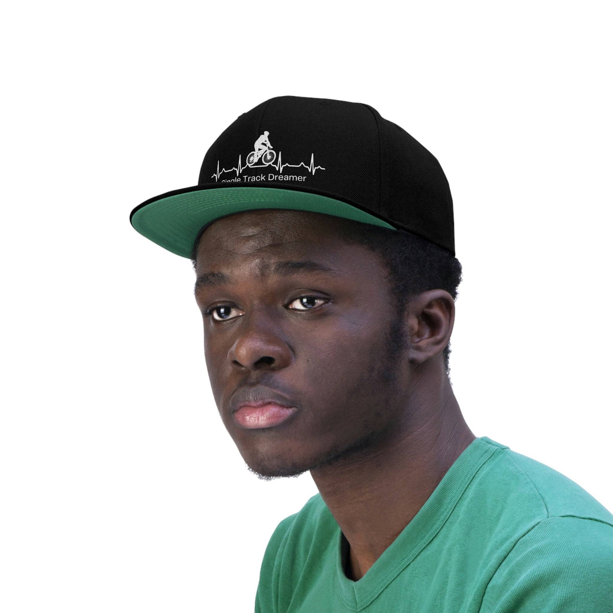 SNAPBACK CAP | SINGLE TRACK DREAMER HEARTBEAT | BLACK | ONE SIZE FITS ALL - Single Track Dreamer