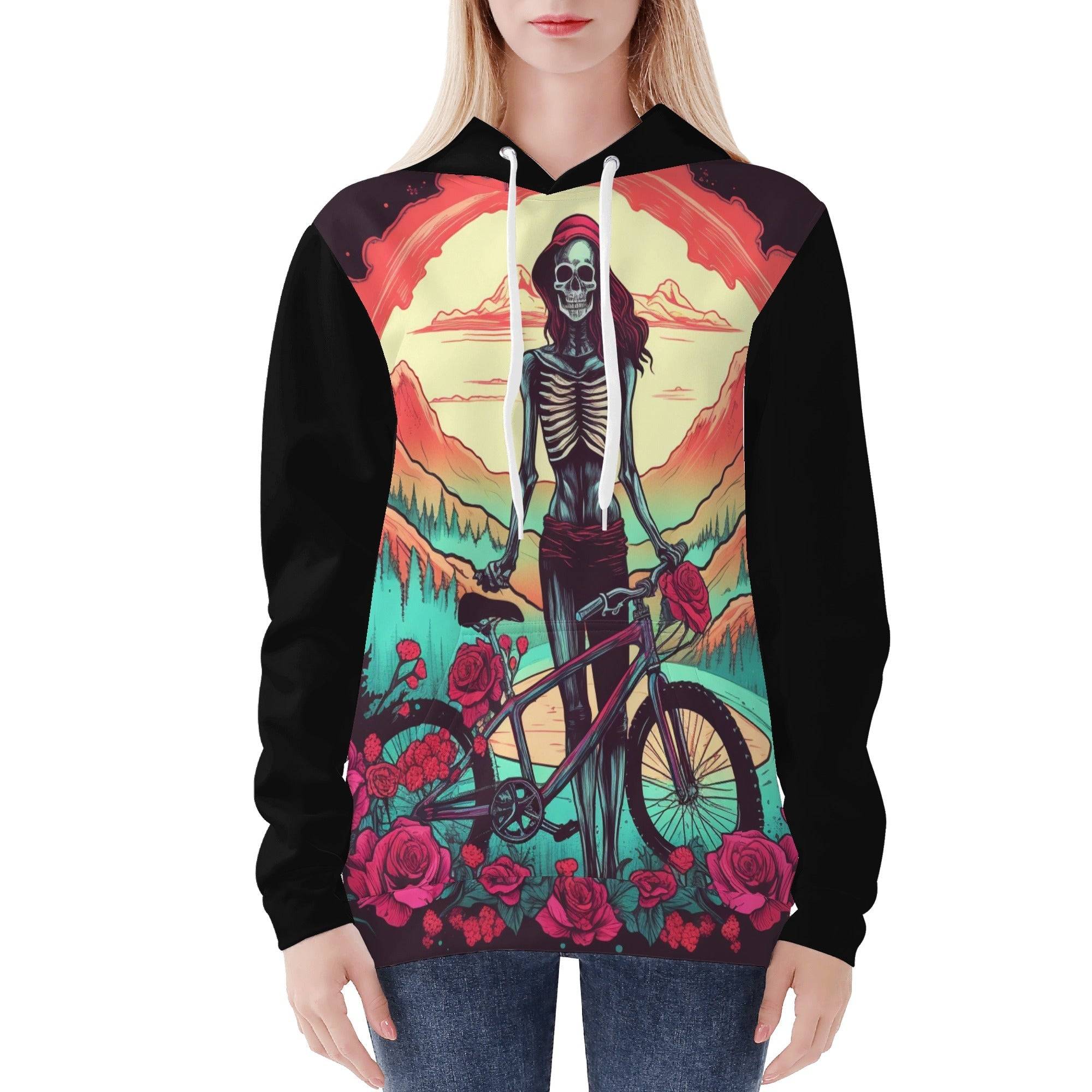 Women's All Over Print Hoodie - Single Track Dreamer