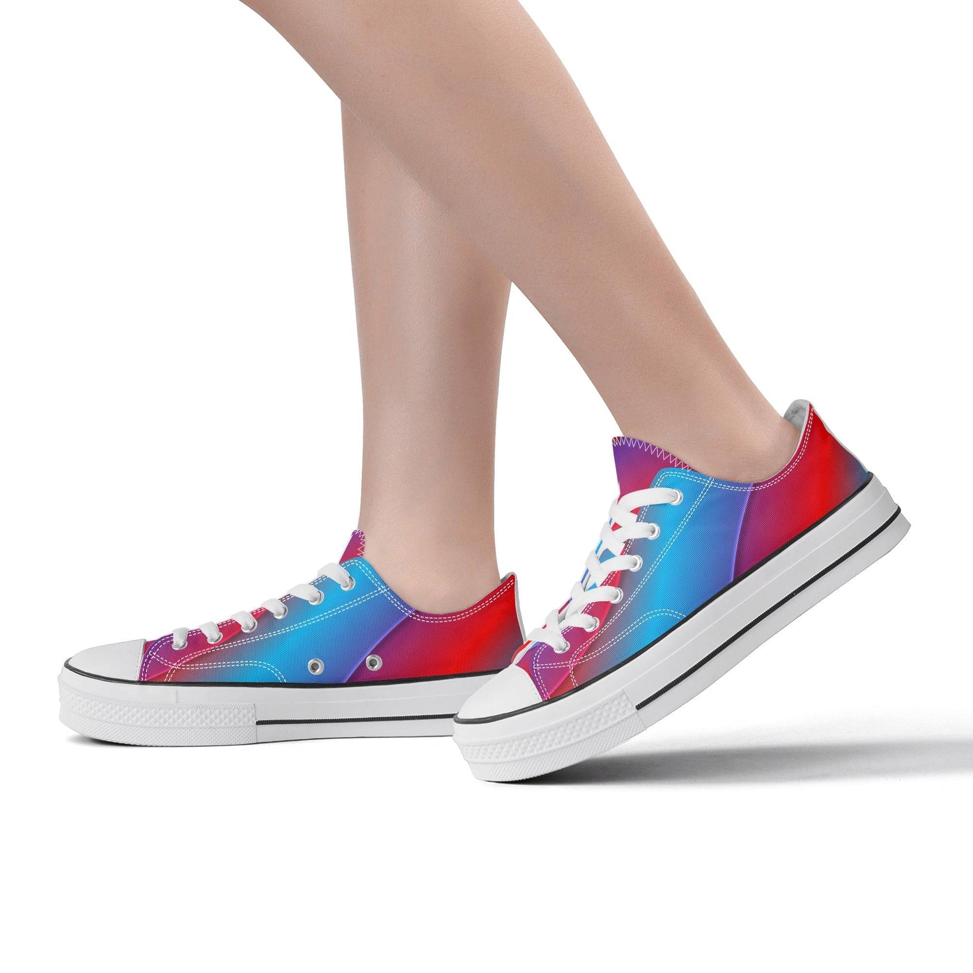 Women's Classic Low Top Canvas Shoes - Single Track Dreamer