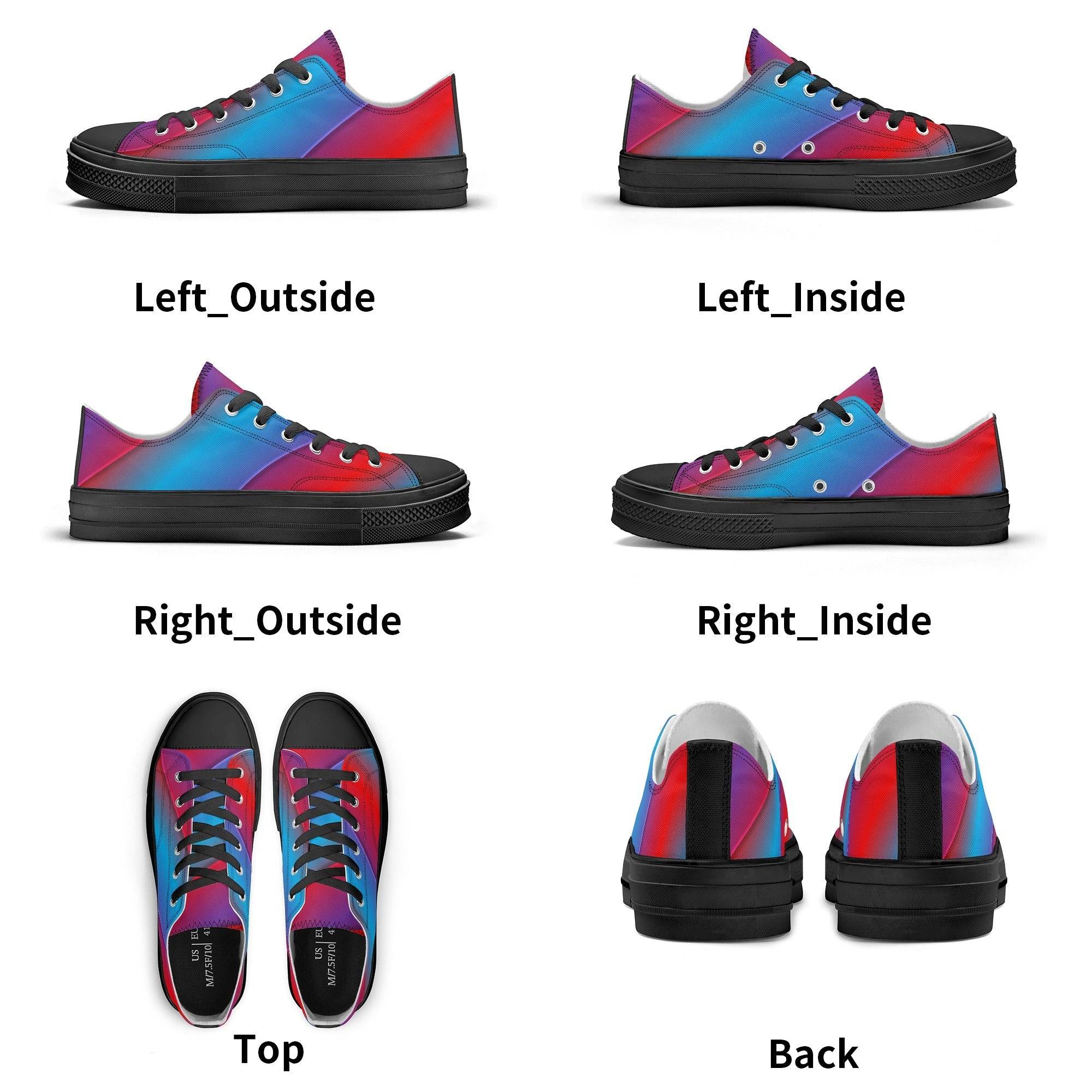 Women's Classic Low Top Canvas Shoes - Single Track Dreamer