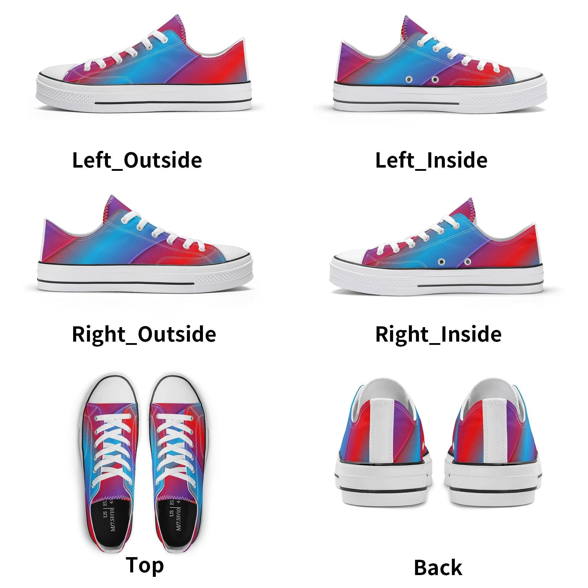 Women's Classic Low Top Canvas Shoes - Single Track Dreamer