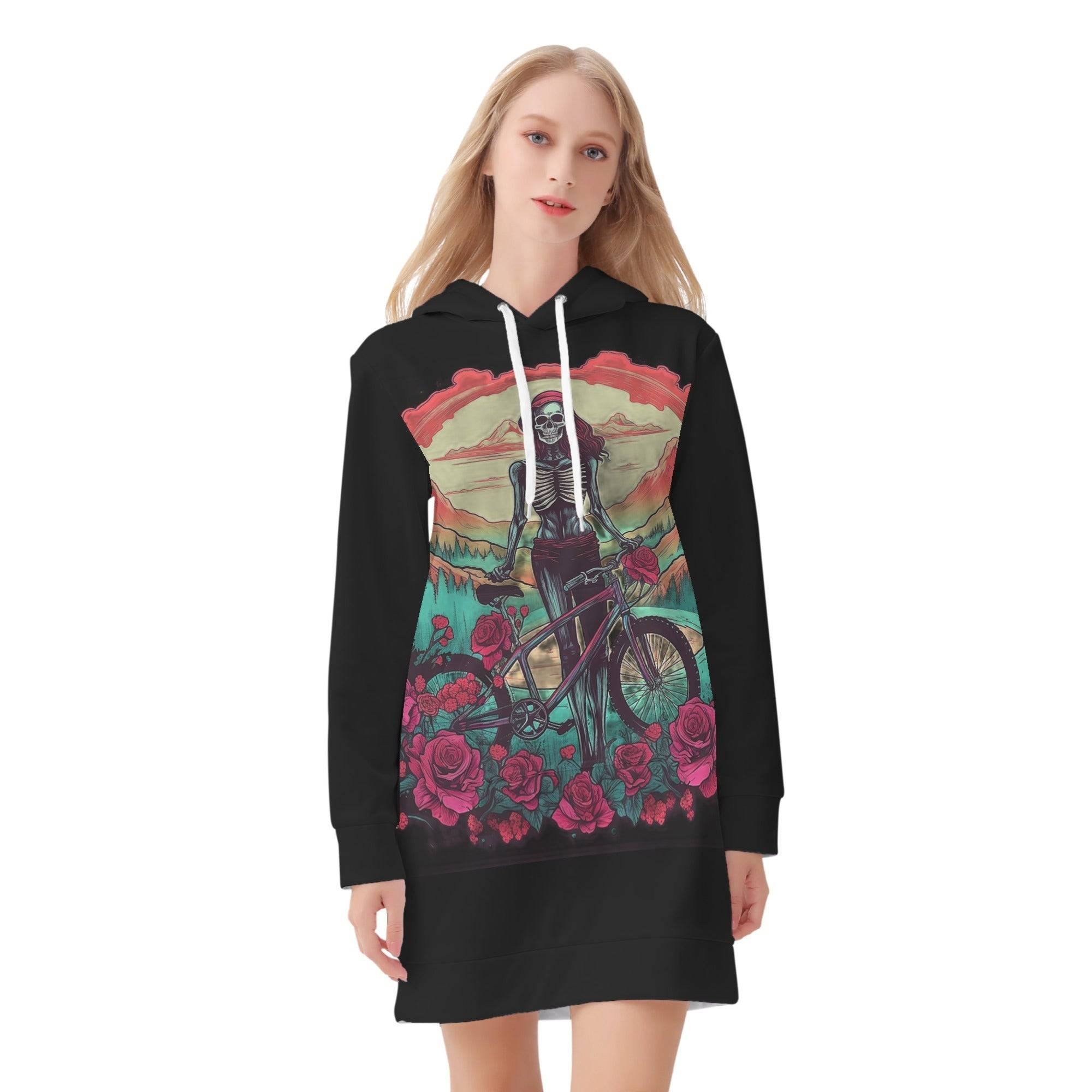 Women's Hoodie Dress - Single Track Dreamer