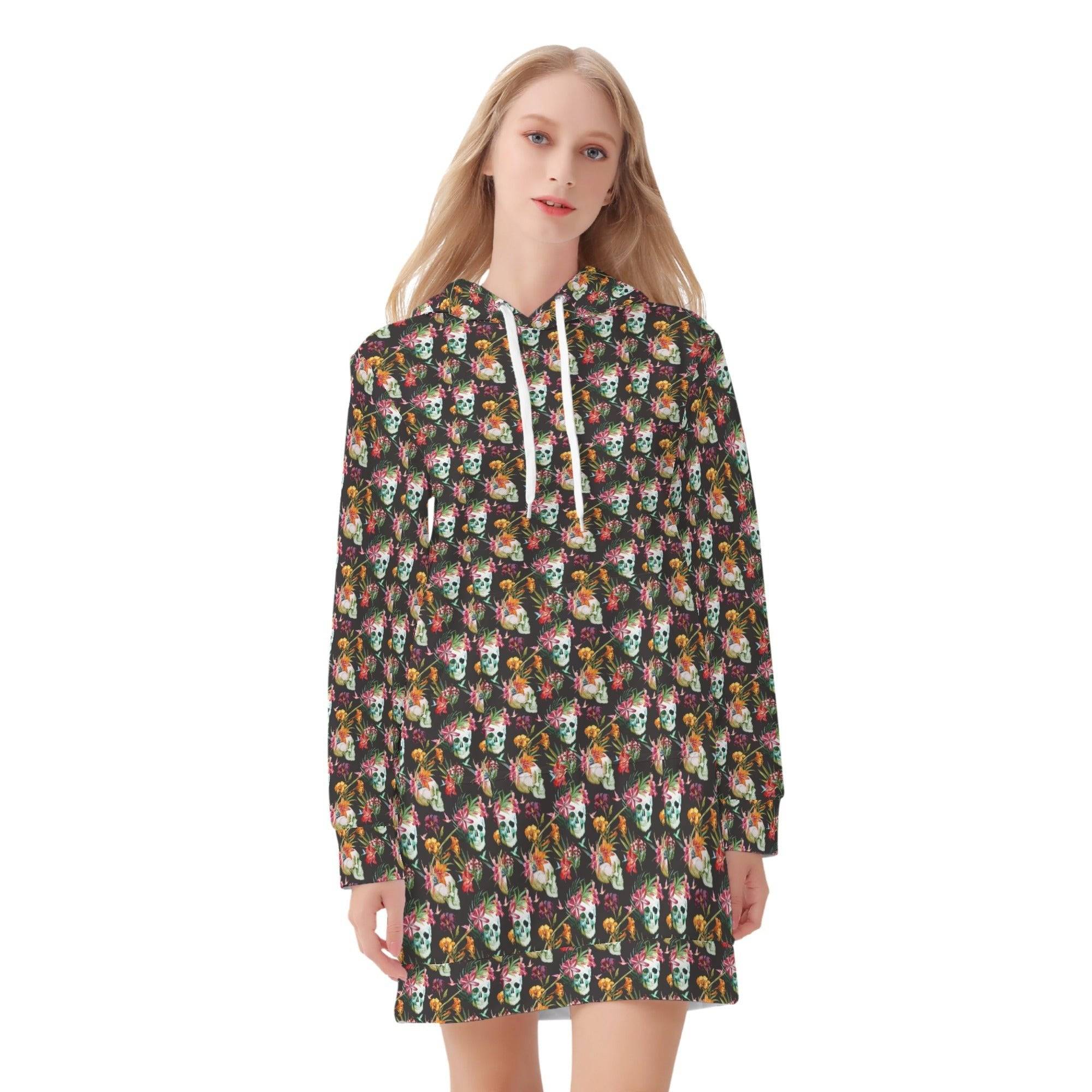 WOMENS HOODIE DRESS | BLACK | XS - 3XL - Single Track Dreamer