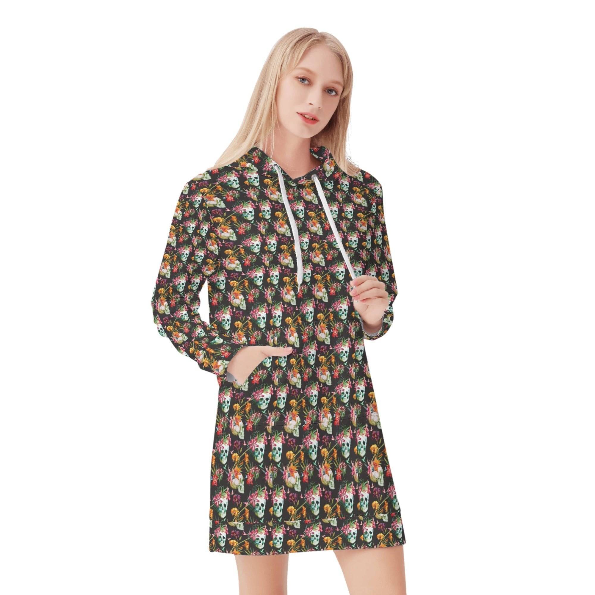 WOMENS HOODIE DRESS | BLACK | XS - 3XL - Single Track Dreamer
