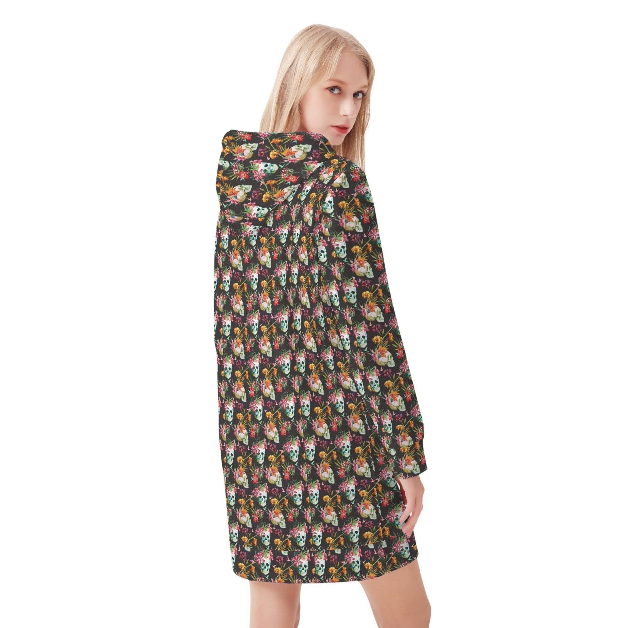WOMENS HOODIE DRESS | BLACK | XS - 3XL - Single Track Dreamer